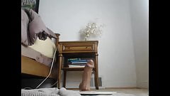 Talented milf deepthroats and rides massive black toy