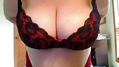 Busty preggo milf strips and masturbates live