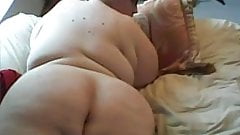 Ssbbw masturbates in bed and takes a shower