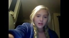 Flat chested german blonde pussy play on skype