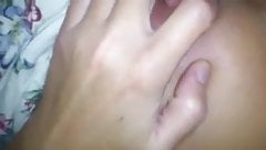 Teen intense pussy fingering in bed