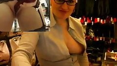 Euro milf pussy play in the store